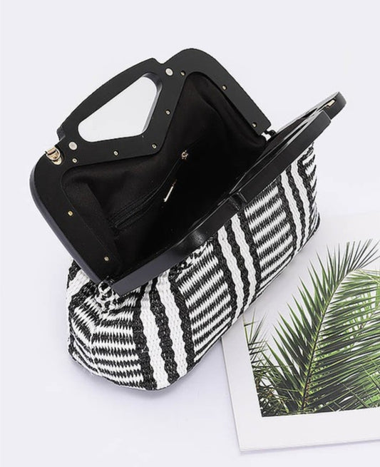 The Tropics Straw Clutch