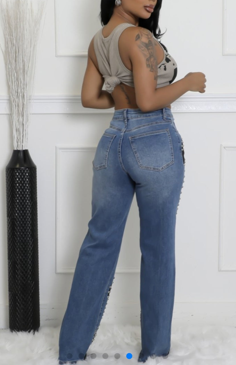 Up In Flames High Waist Jeans