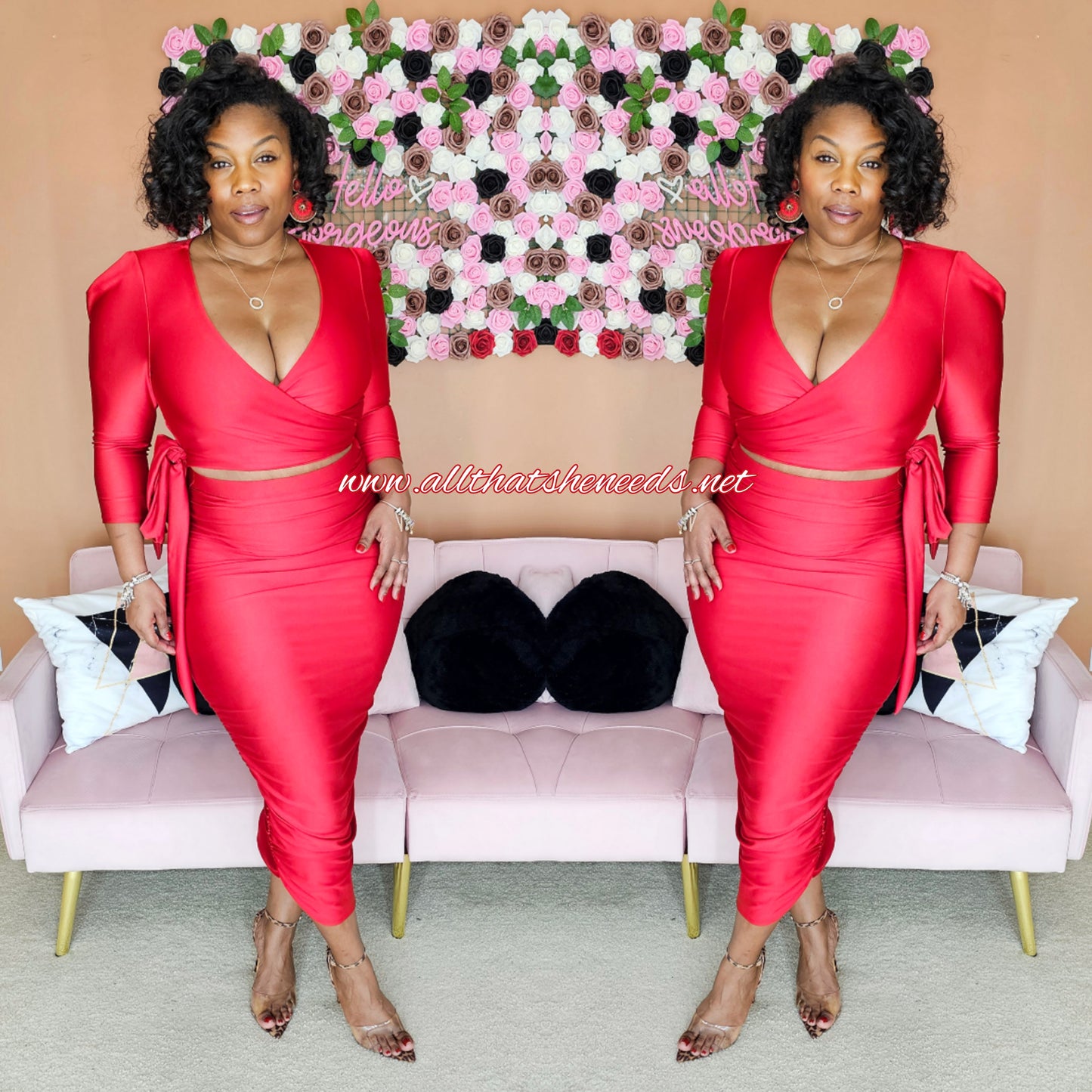 Ms. Valentine Midi Skirt Set