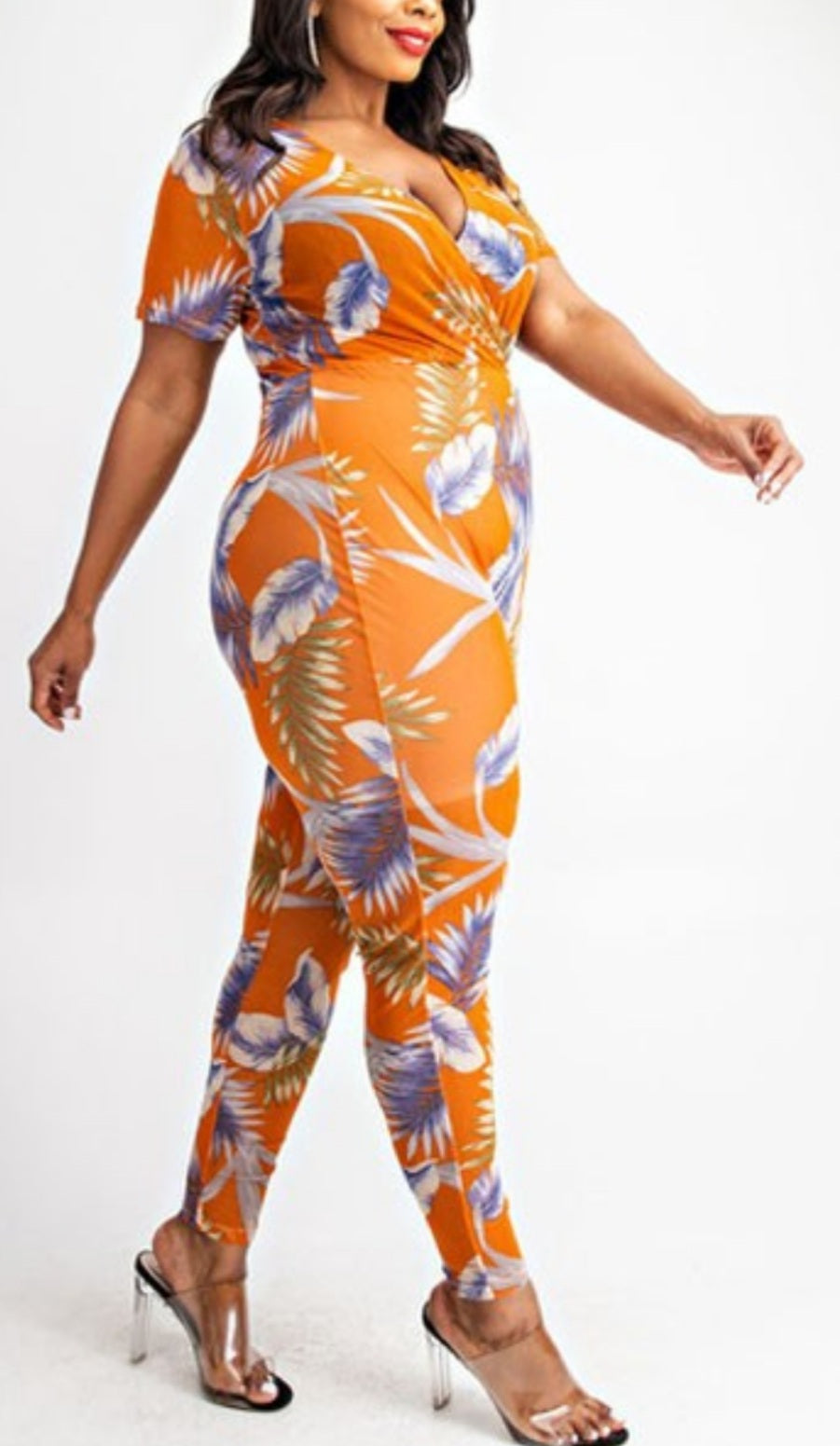 Flowers In the Garden Plus Size Jumpsuit