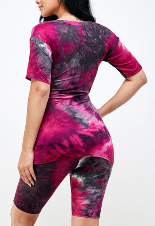 Burgundy Babe 2 Piece Short Set