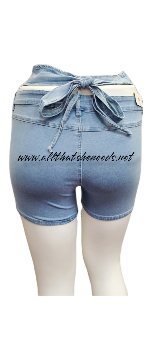 Tie Back Plus Size Shorts
