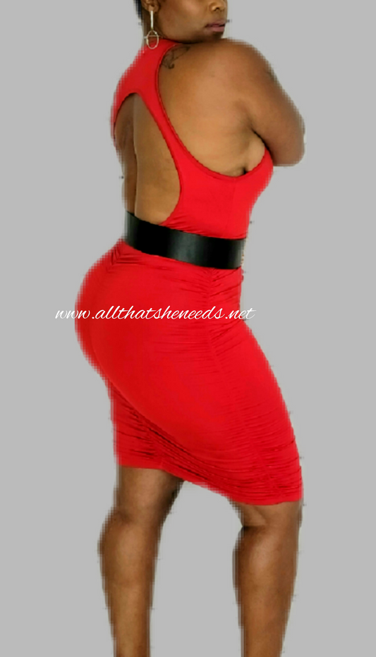 Lady In Red Mini Dress