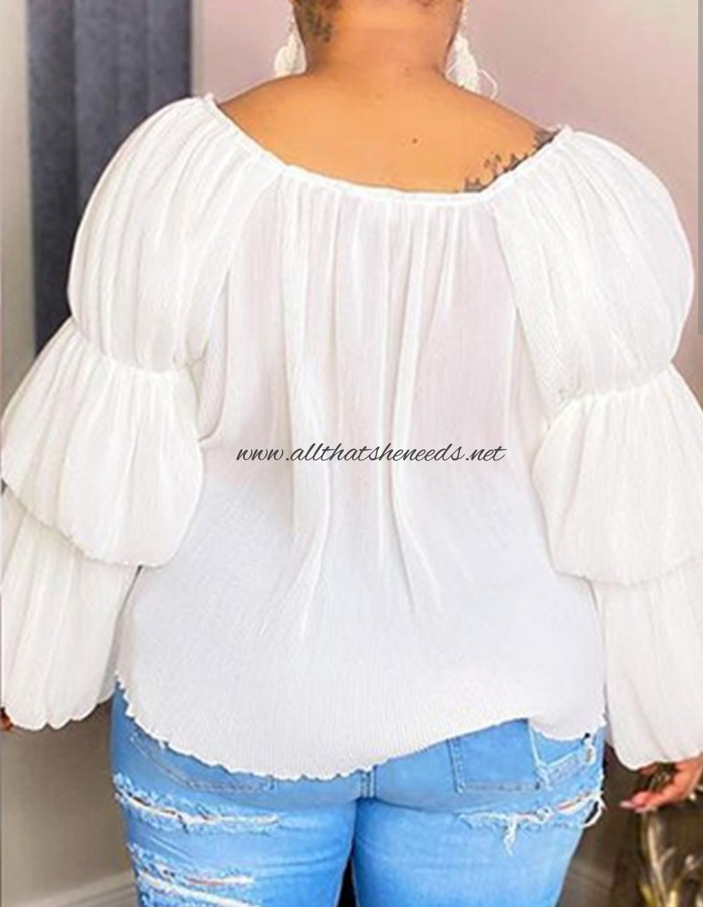 Glam Girl Plus Size Puffer Top