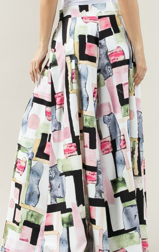 Paint Brush Wide Leg Pants