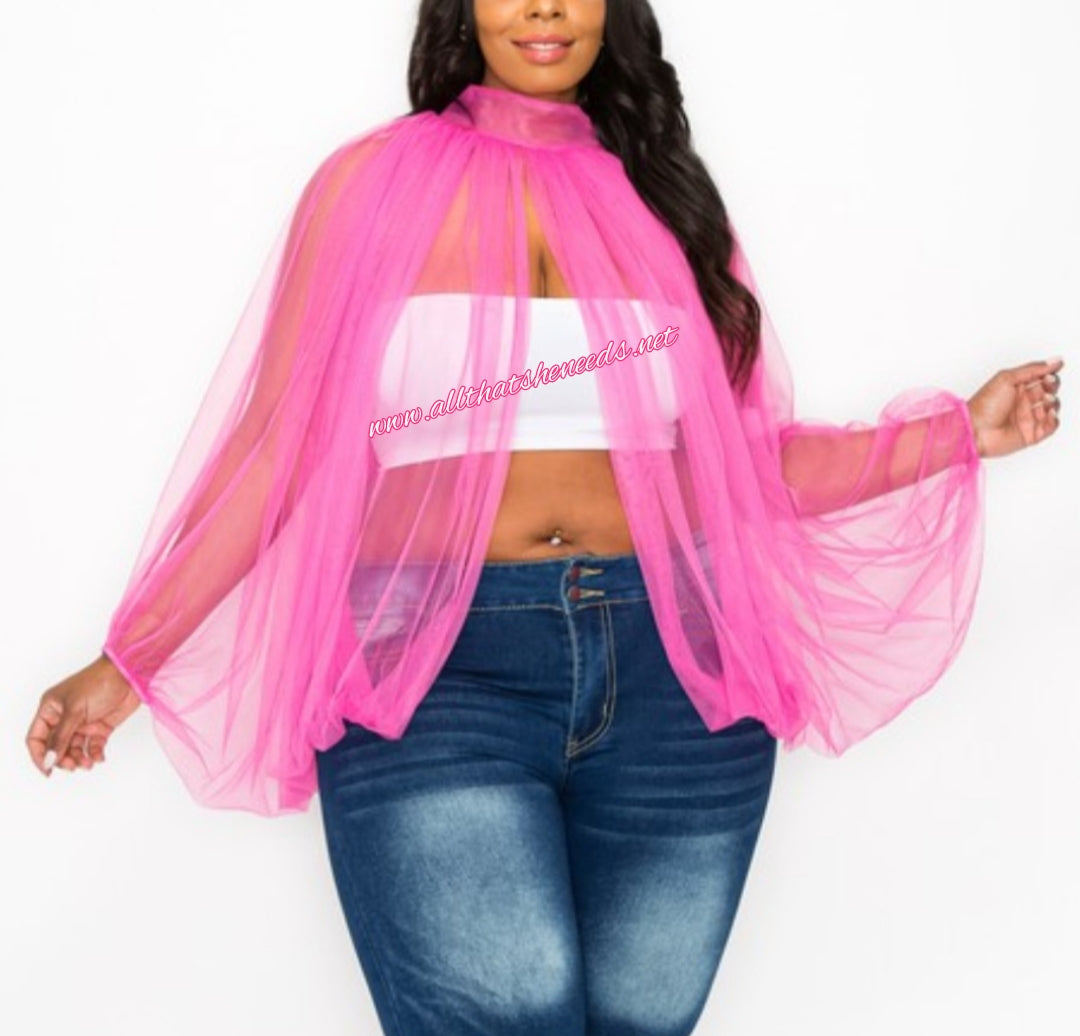 Under A Spell Plus Size Sheer Top