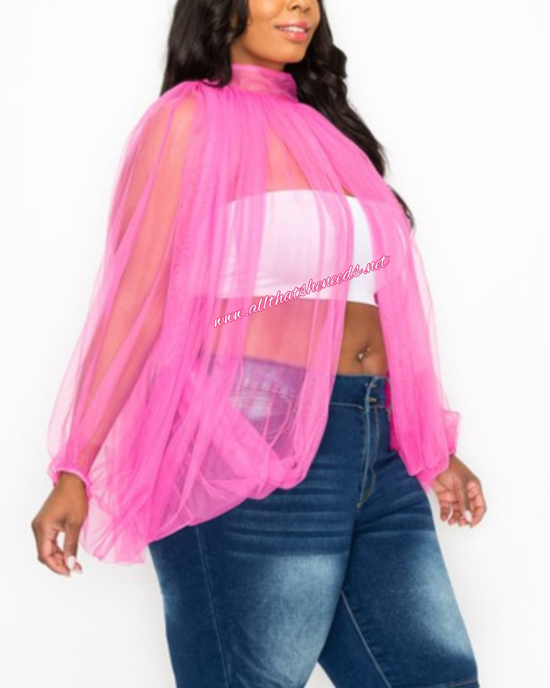 Under A Spell Plus Size Sheer Top