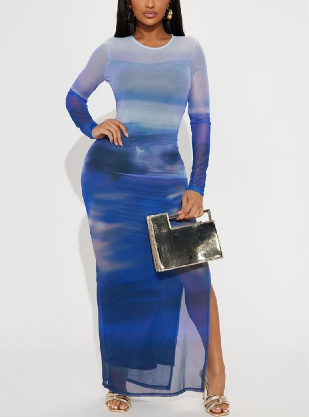 Blue Seas Mesh Dress