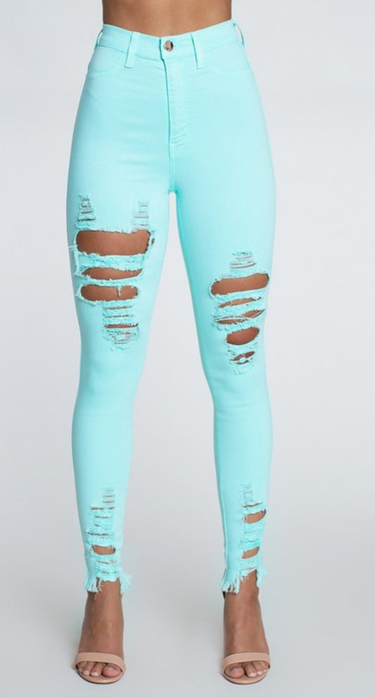 Mint To Be High Waist Jeans