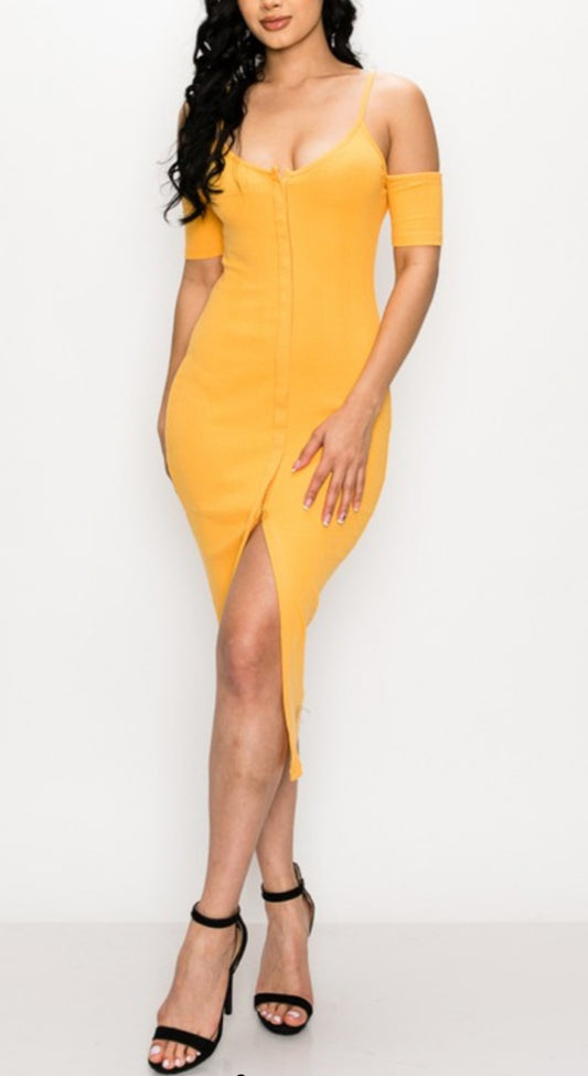 Golden Bomb Fitted Dress