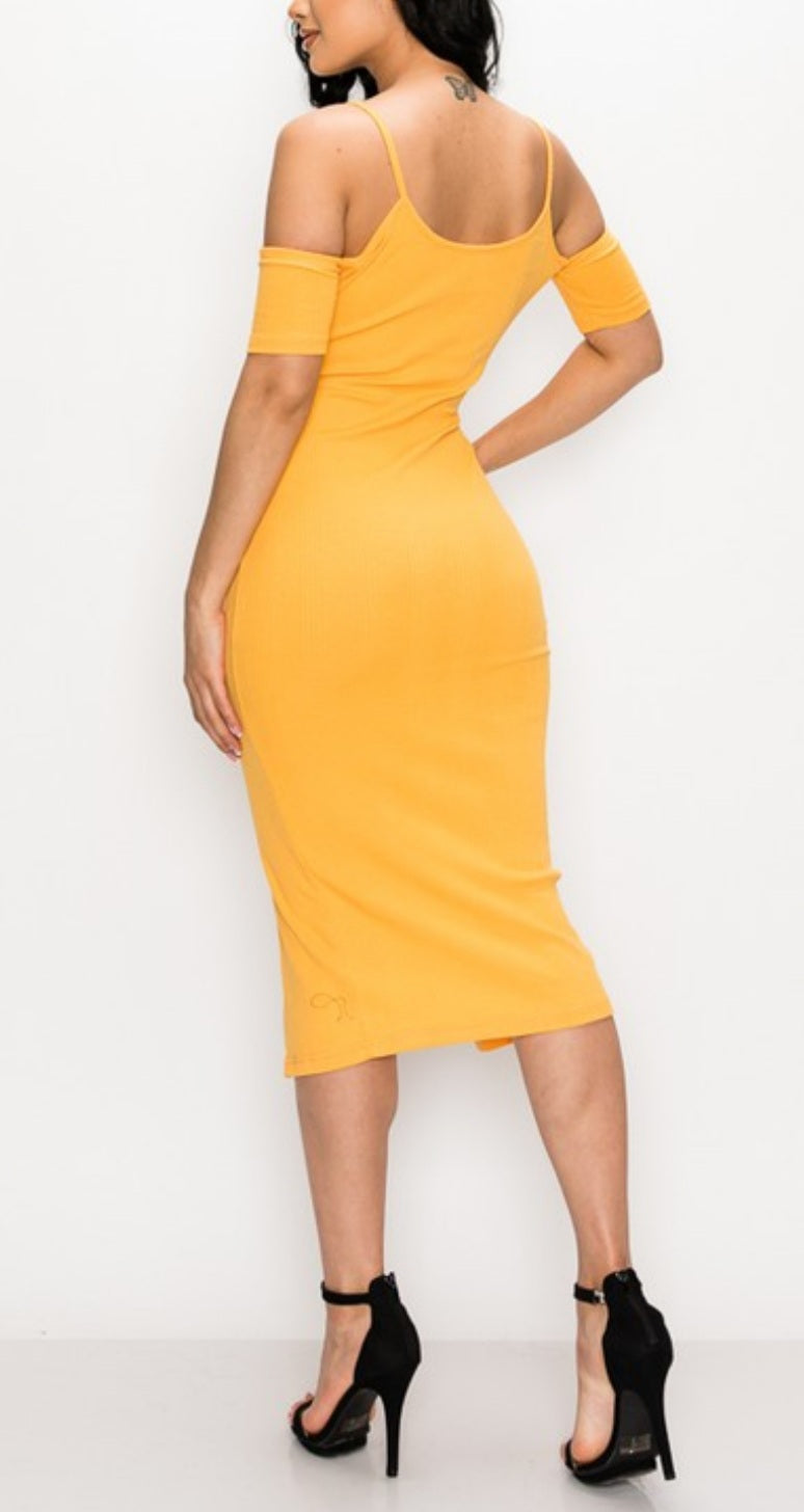Golden Bomb Fitted Dress