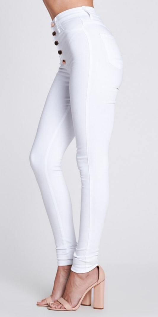 White Wash High Waist Jeans