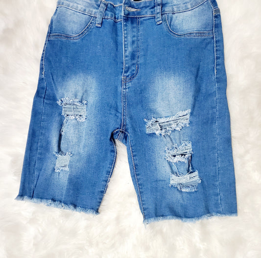 Distress Me Out Denim Shorts