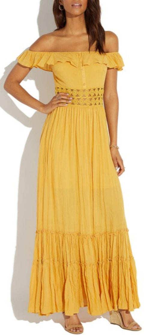 Ruffle My Feathers Maxi Dress
