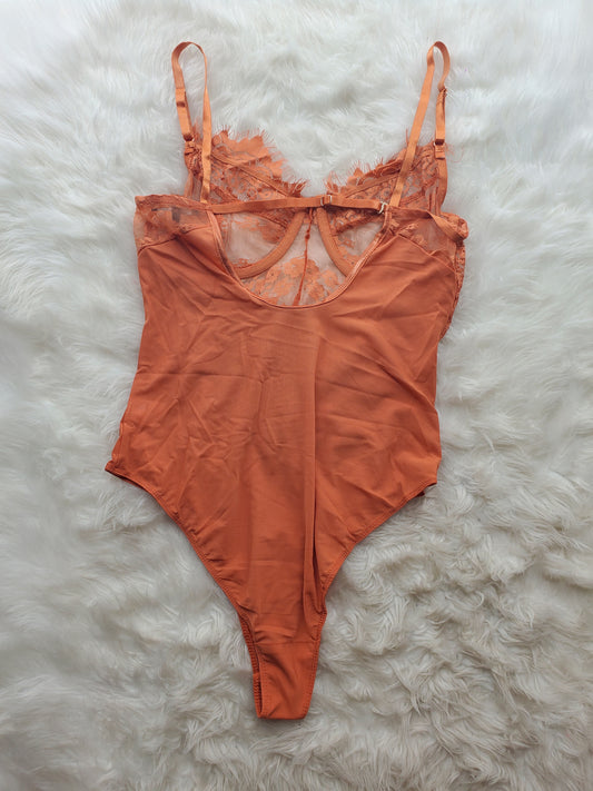 orange lace bodysuit
