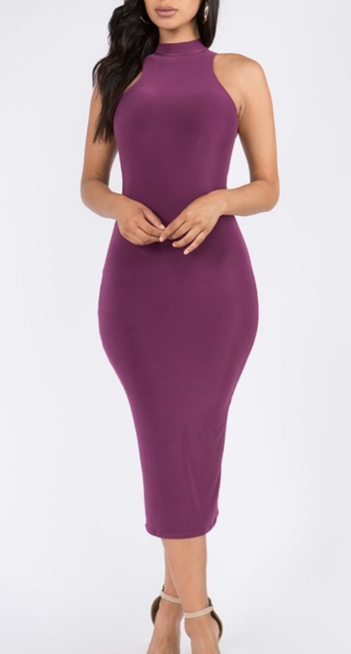 Berry Body Fitted Dress