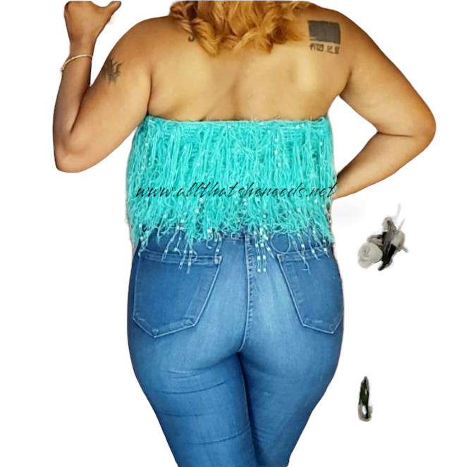 Blue Skies Fringe Top