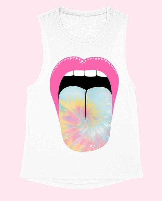 Tongue Out Muscle Shirt