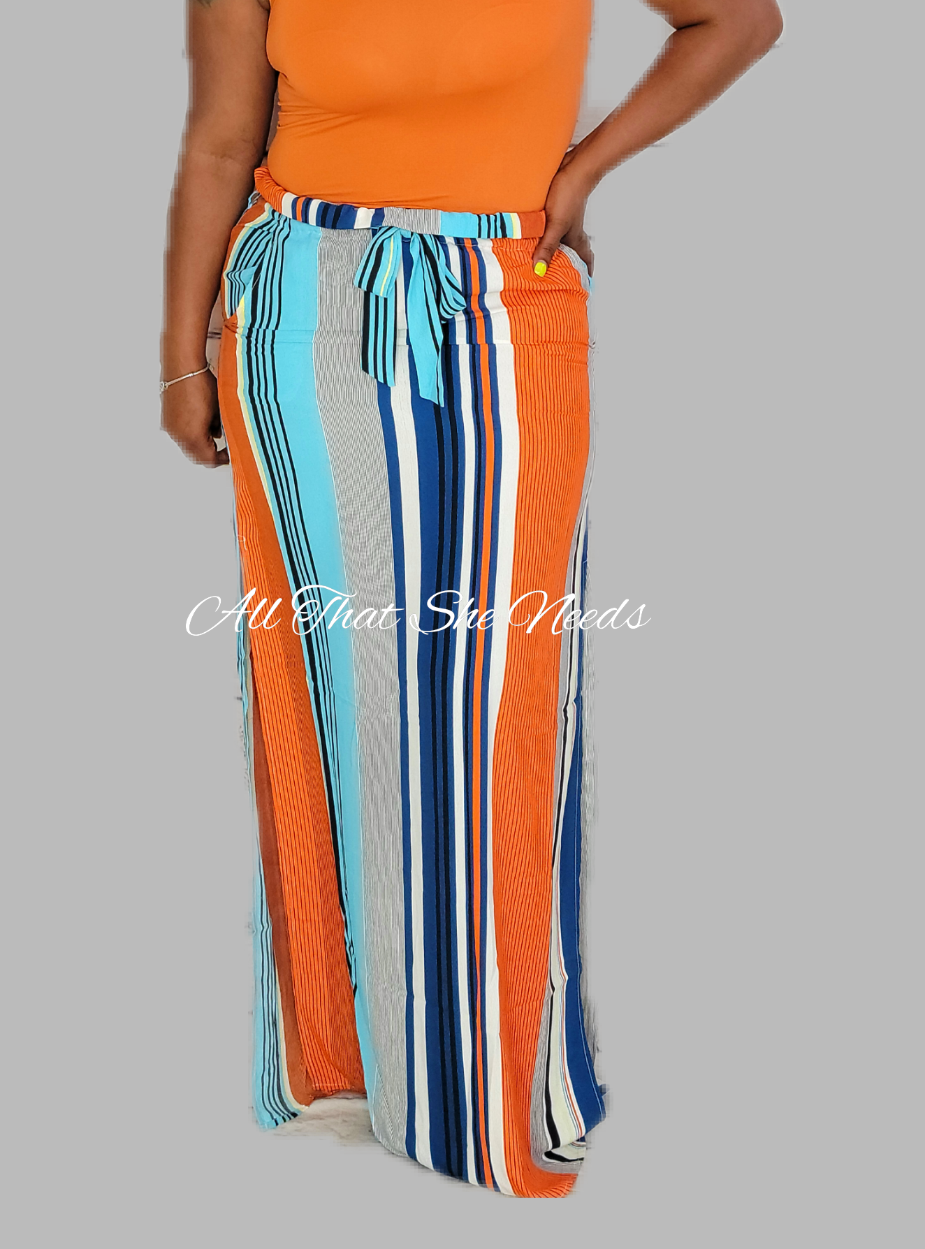 Walk The Lines Maxi Skirt