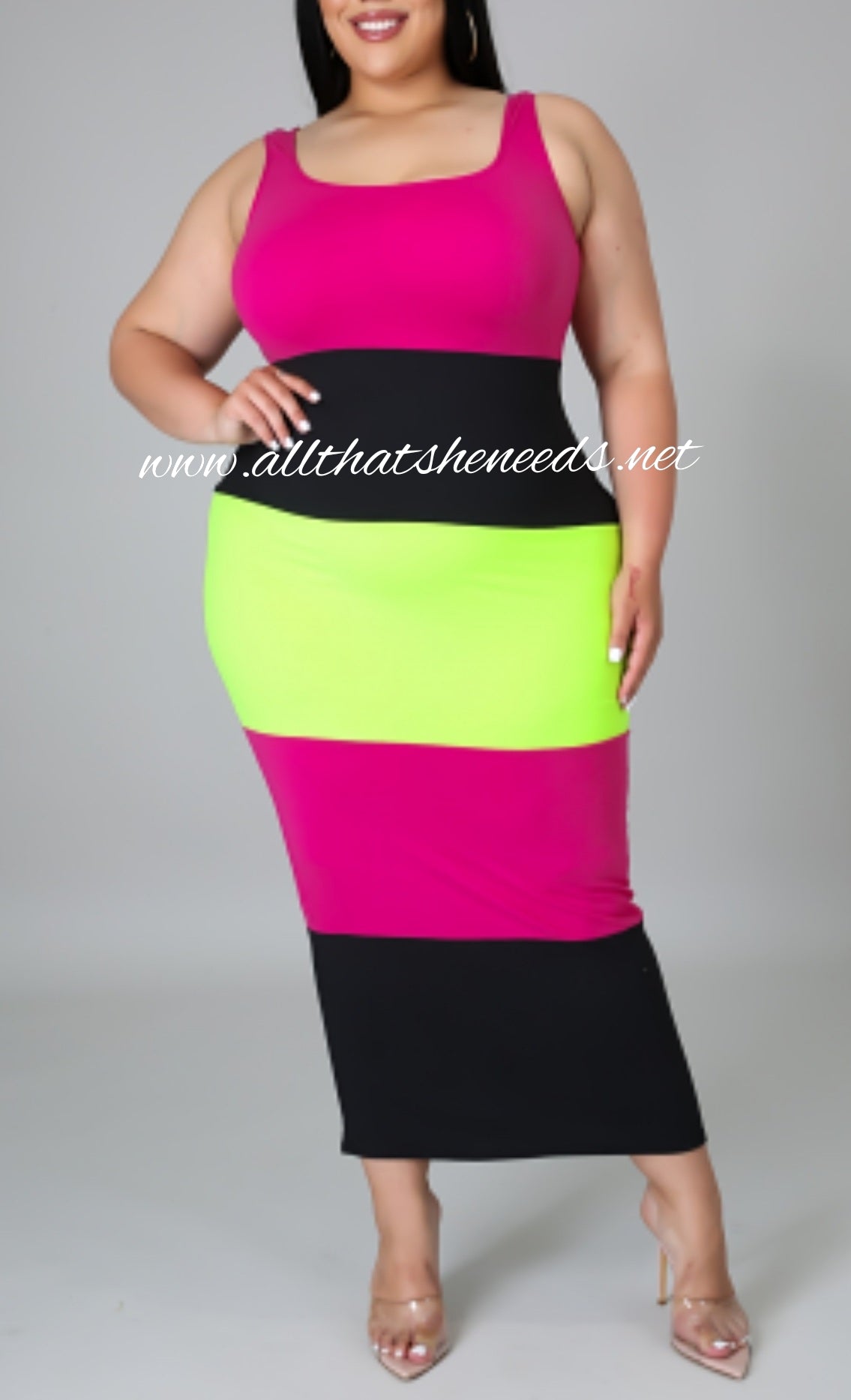 Color Blind Plus Size Fitted Dress