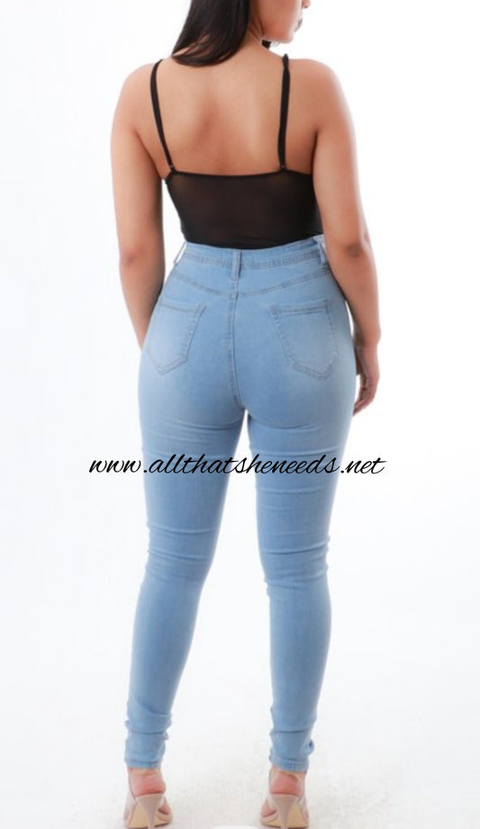Tied Down High Waist Jeans