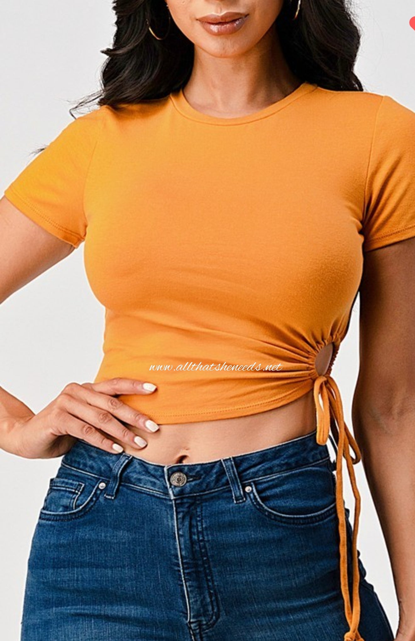 Hole On Crop Top