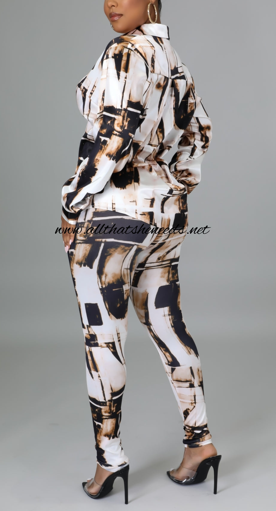 Dark Coffee Pant Set