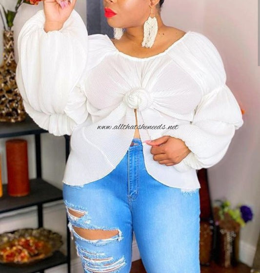 Glam Girl Plus Size Puffer Top