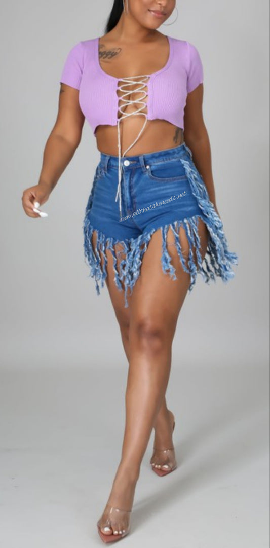 Frisky Fringe Shorts