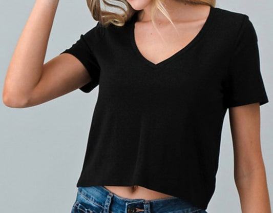 Just Basic V-Neck Top
