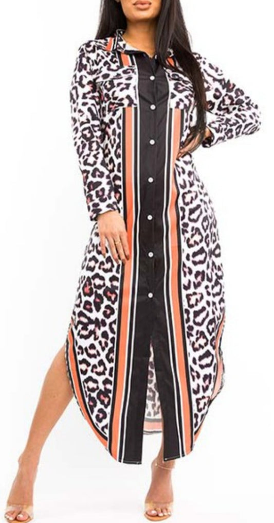 Animalistic Print Dress