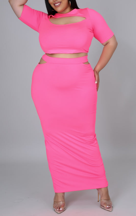 Who's That Girl Plus Size Skirt Set
