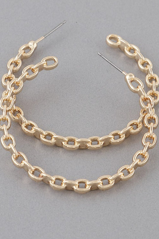 Linked Hoop Earrings