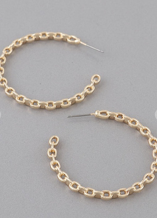 Linked Hoop Earrings